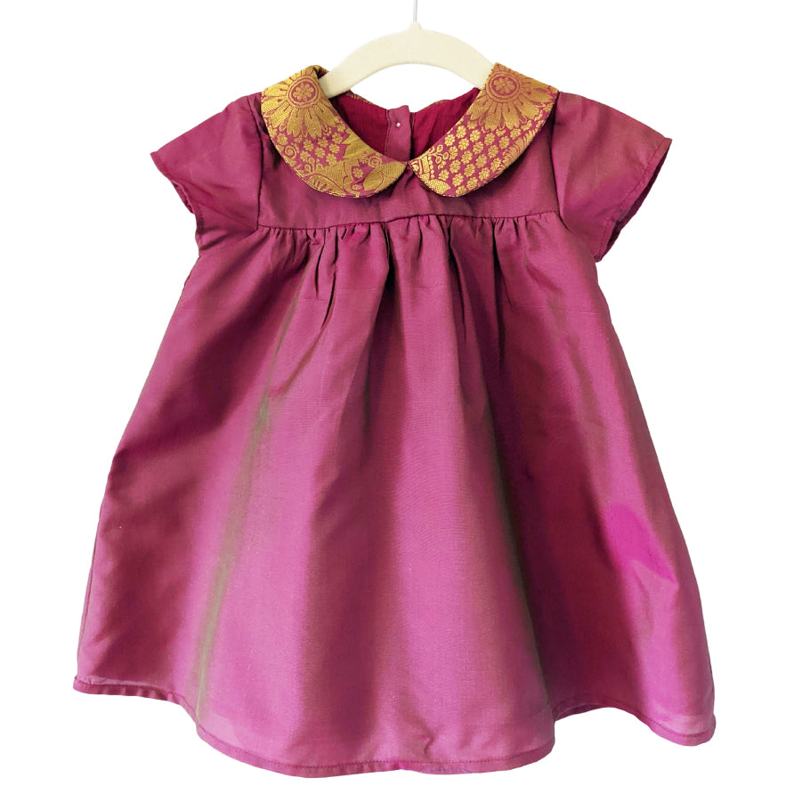 Baby Girl Cerise Dress Shimmer  3-6 Months, 6-12 Months - 3-6 Months