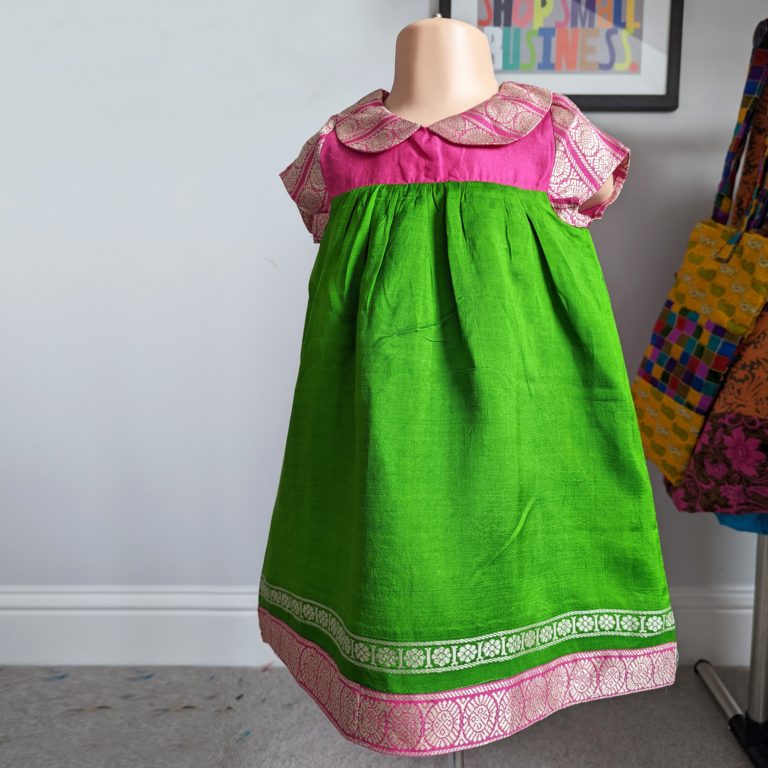 Baby Girl Polly Dress Emerald Fuchsia - 6-12 Months