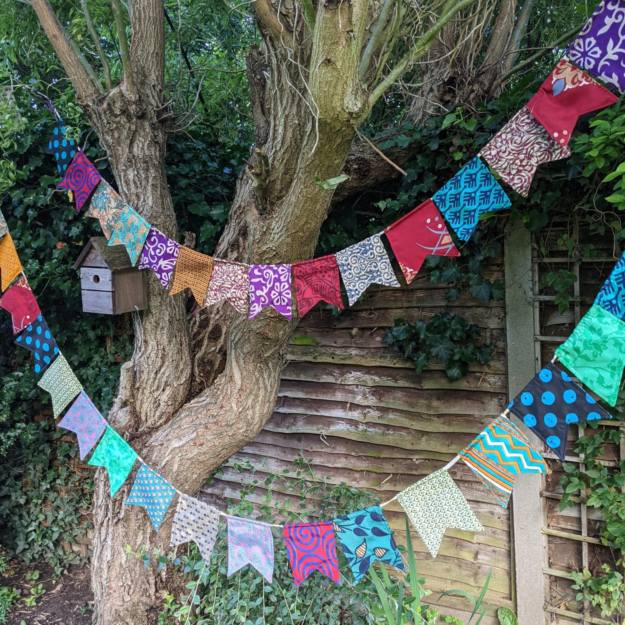 Recycled Sari Multicoloured Bunting With Option To Personalise