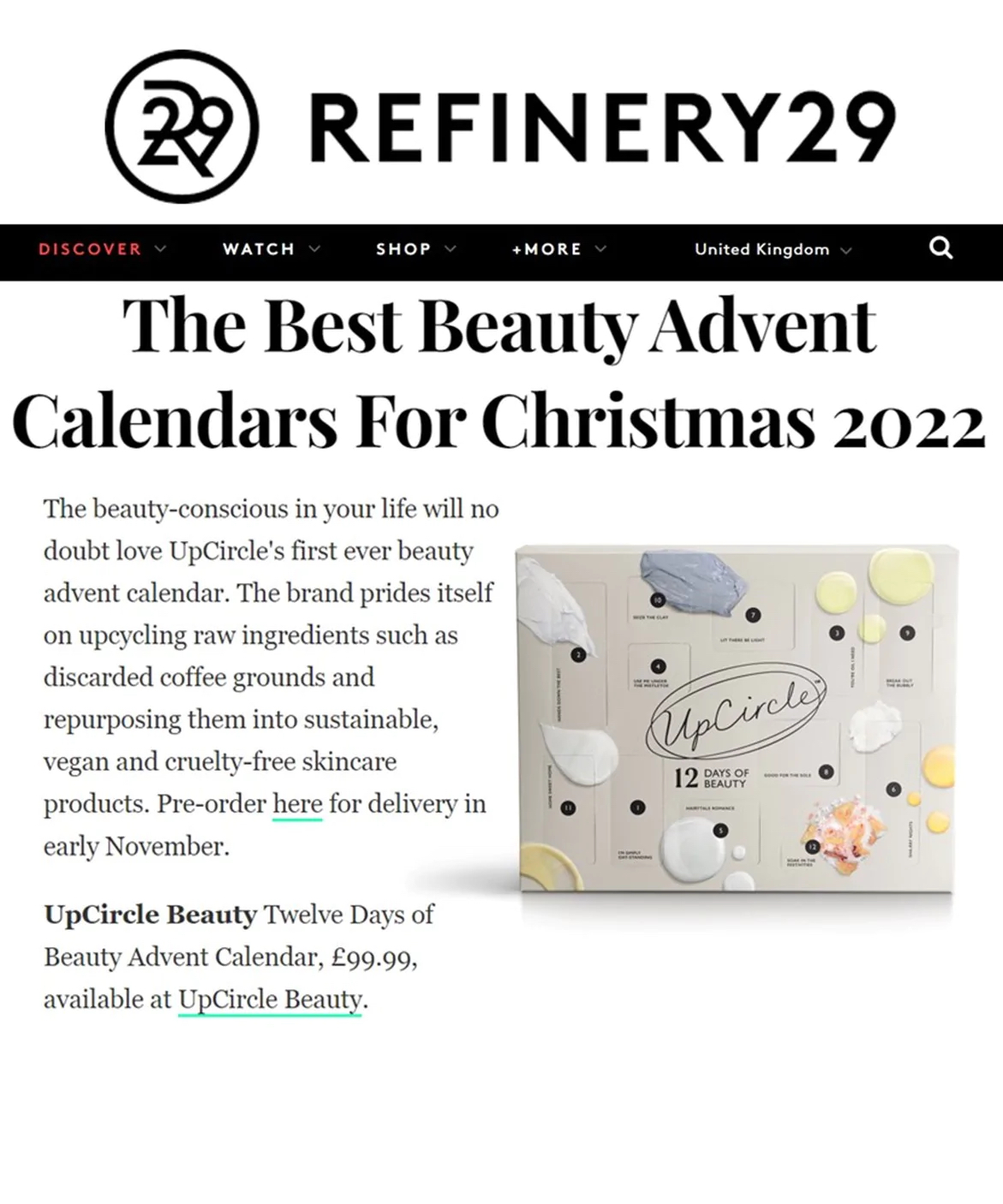 Twelve Days of Beauty Advent Calendar – Pre-Order