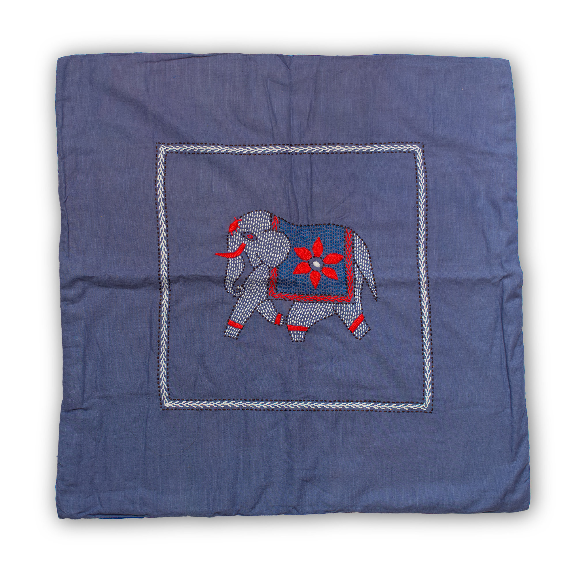 Cushion Cover - Dinajpur (elephant) In Sneha (grey)