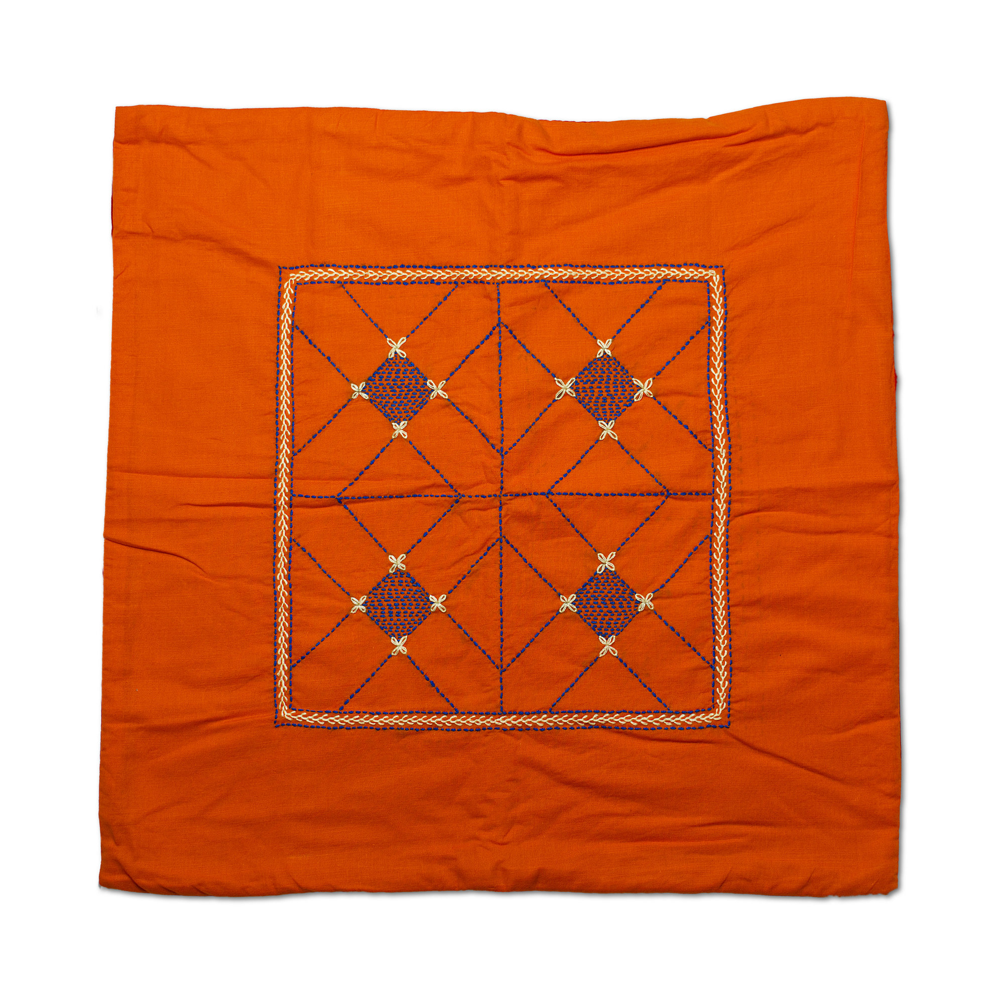 Cushion Cover - Kurigram (geometric) In Asif (orange)