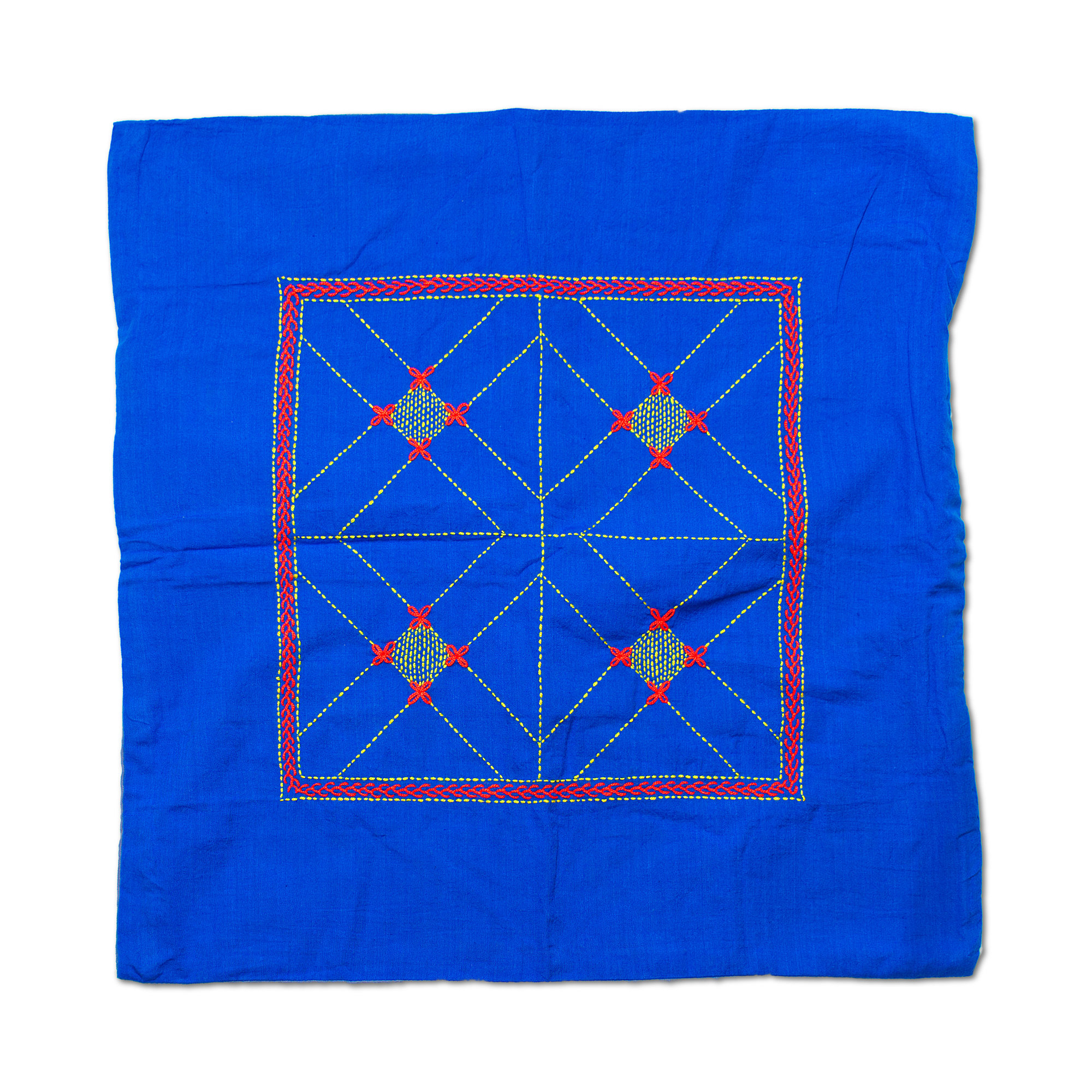 Cushion Cover - Kurigram (geometric) In Suraiya (dark Blue)