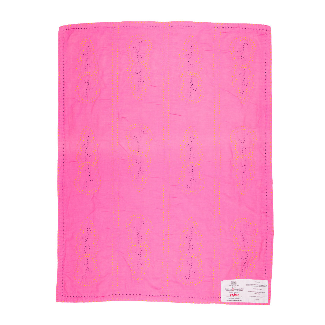 Gaibandha (leaf) Happy Blanket In Shopna (pink) / Asha (yellow)
