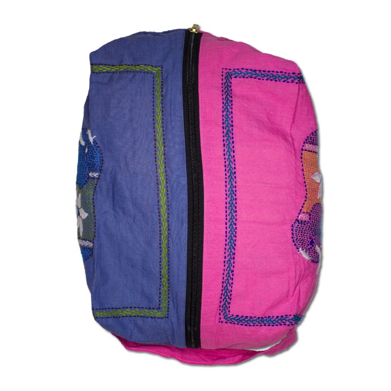 Pouch Bag - Dinajpur (elephant) Design In Sneya (grey) And Shopna (pink)