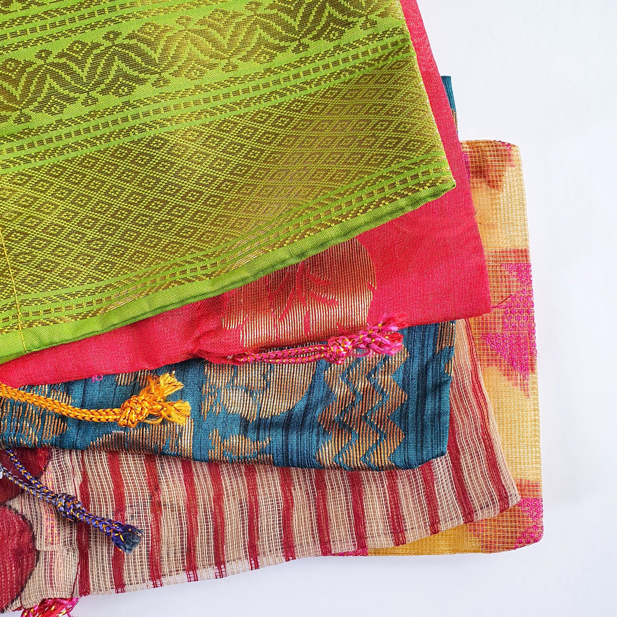 Sari Gift Bags With Drawstring