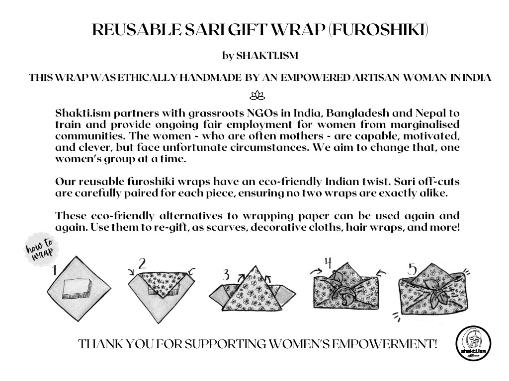 Reusable Sari Gift Wrap Bundles (m, L, Or Xl)