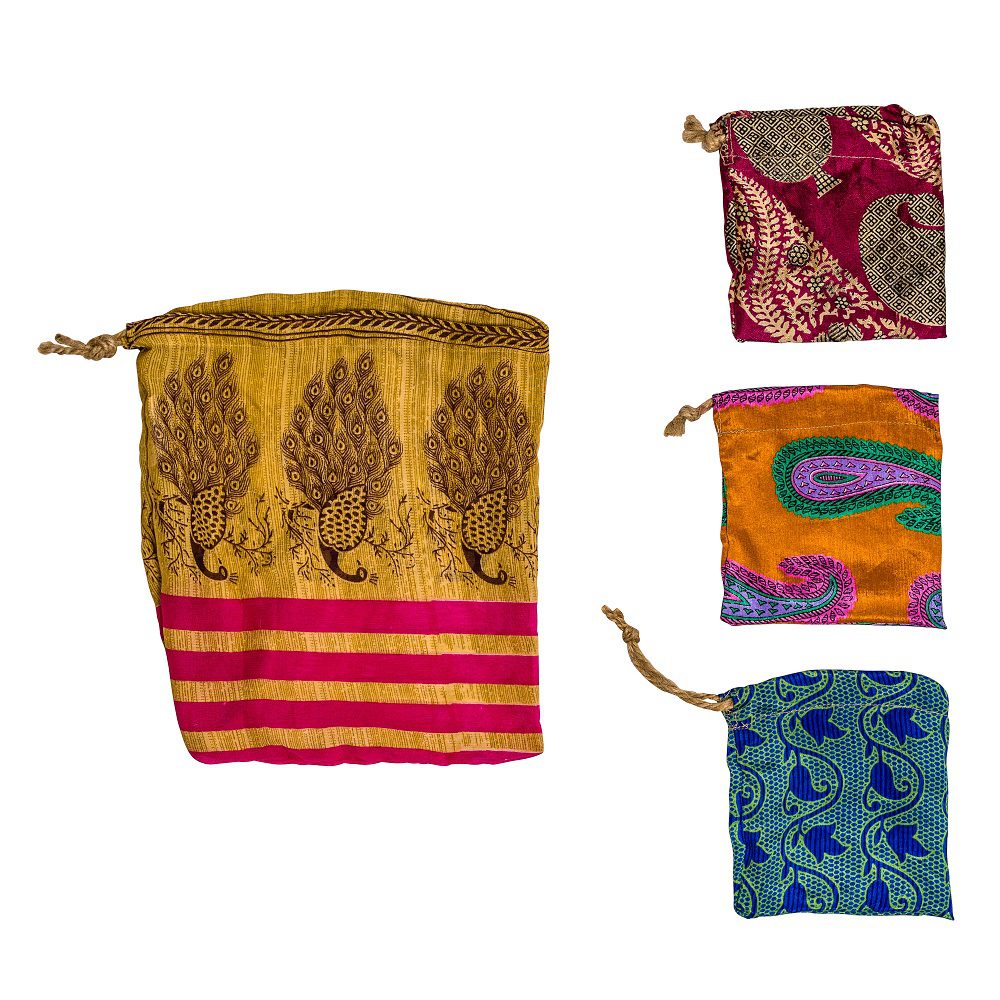 Recycled Sari Gift Bags