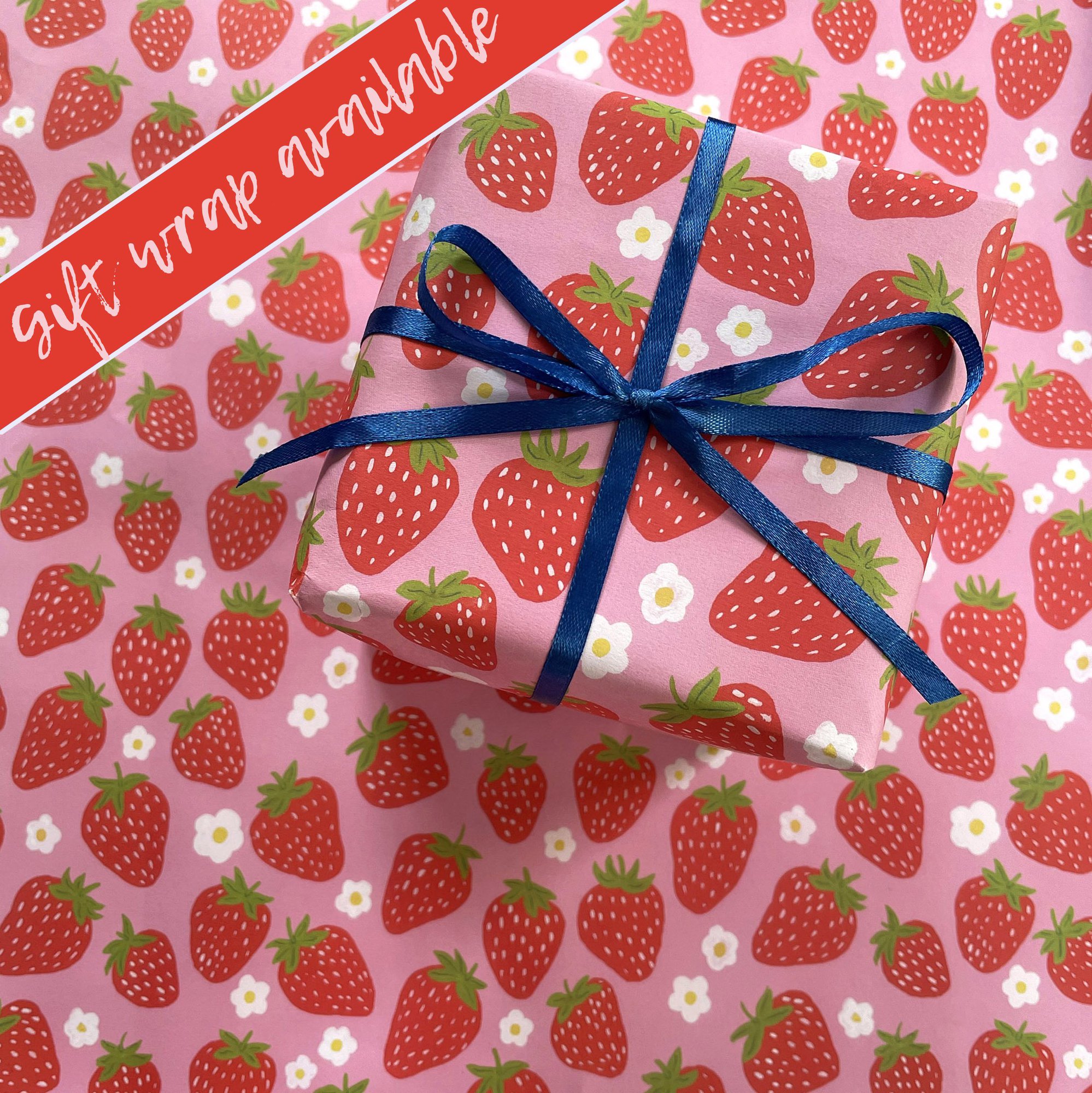 Sweet Strawberries Organic Cotton Tea Towel - Yes please