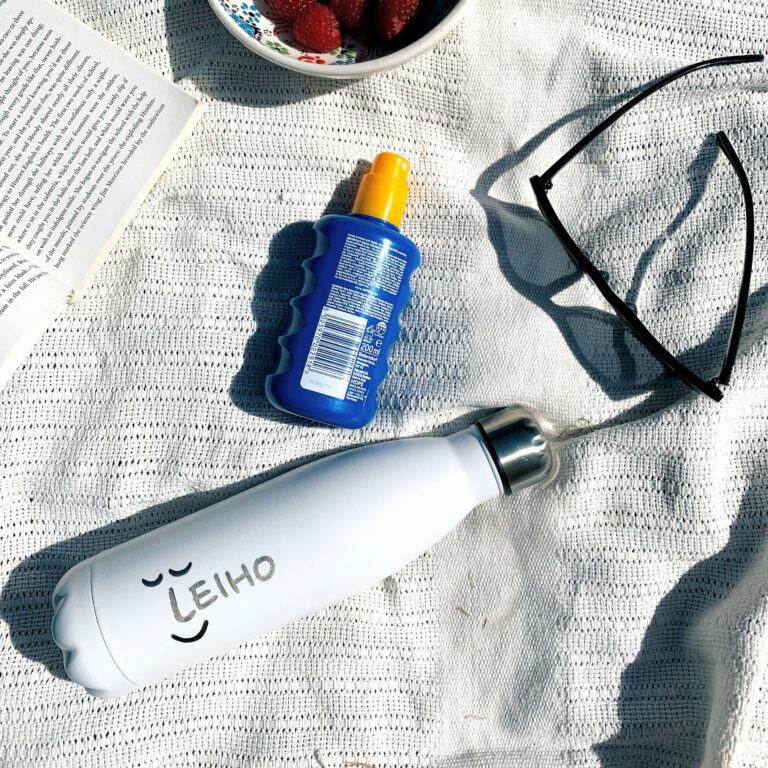 Go With The Flow White Stainless Steel Water Bottle
