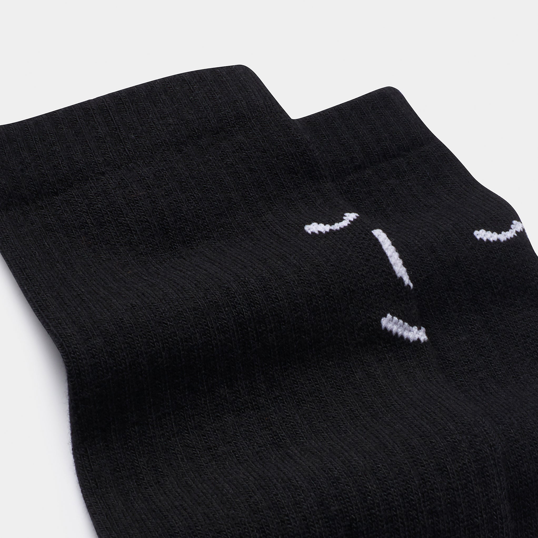 'grab & Go' Black Organic Cotton Ribbed Socks