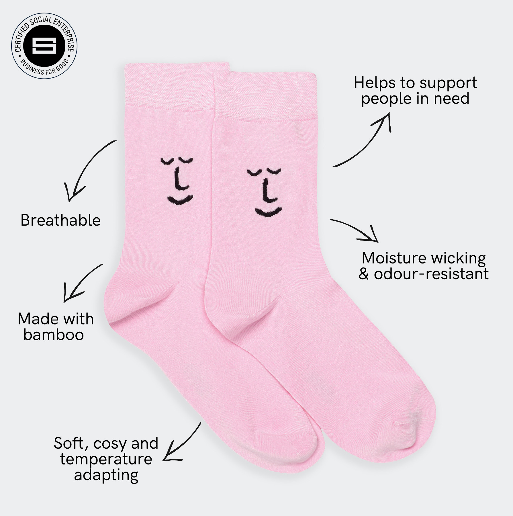 Think Pink Bamboo Socks