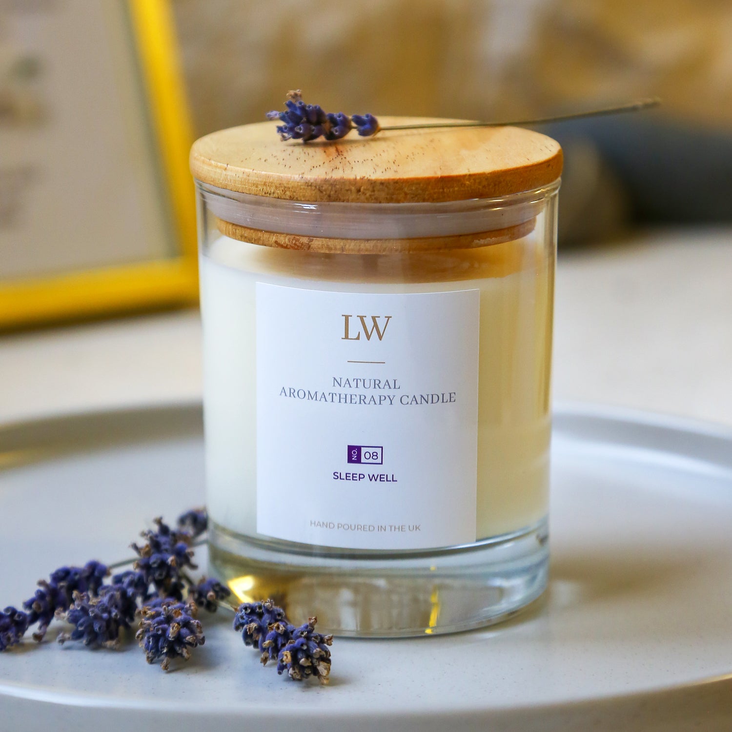 Sleepwell Aromatherapy Candle & Organic Lavender Bristolmade Facial Cream