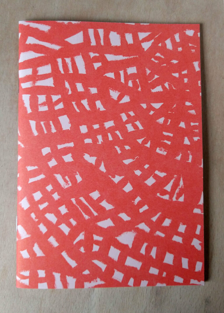 Riso Printed Handmade A5 Notebook, Red Design by Anna