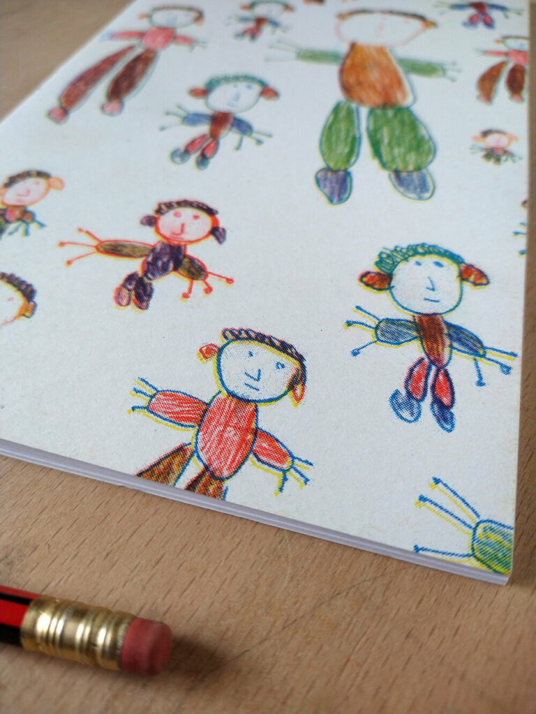 Riso Printed A5 Notebook, Family Design by Beata