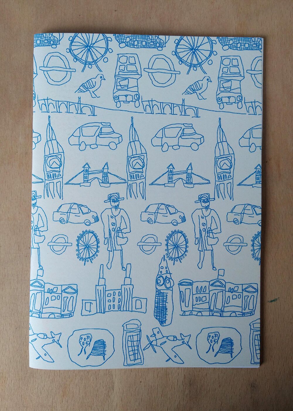 Riso Printed A5 Notebook, London Design by Lee