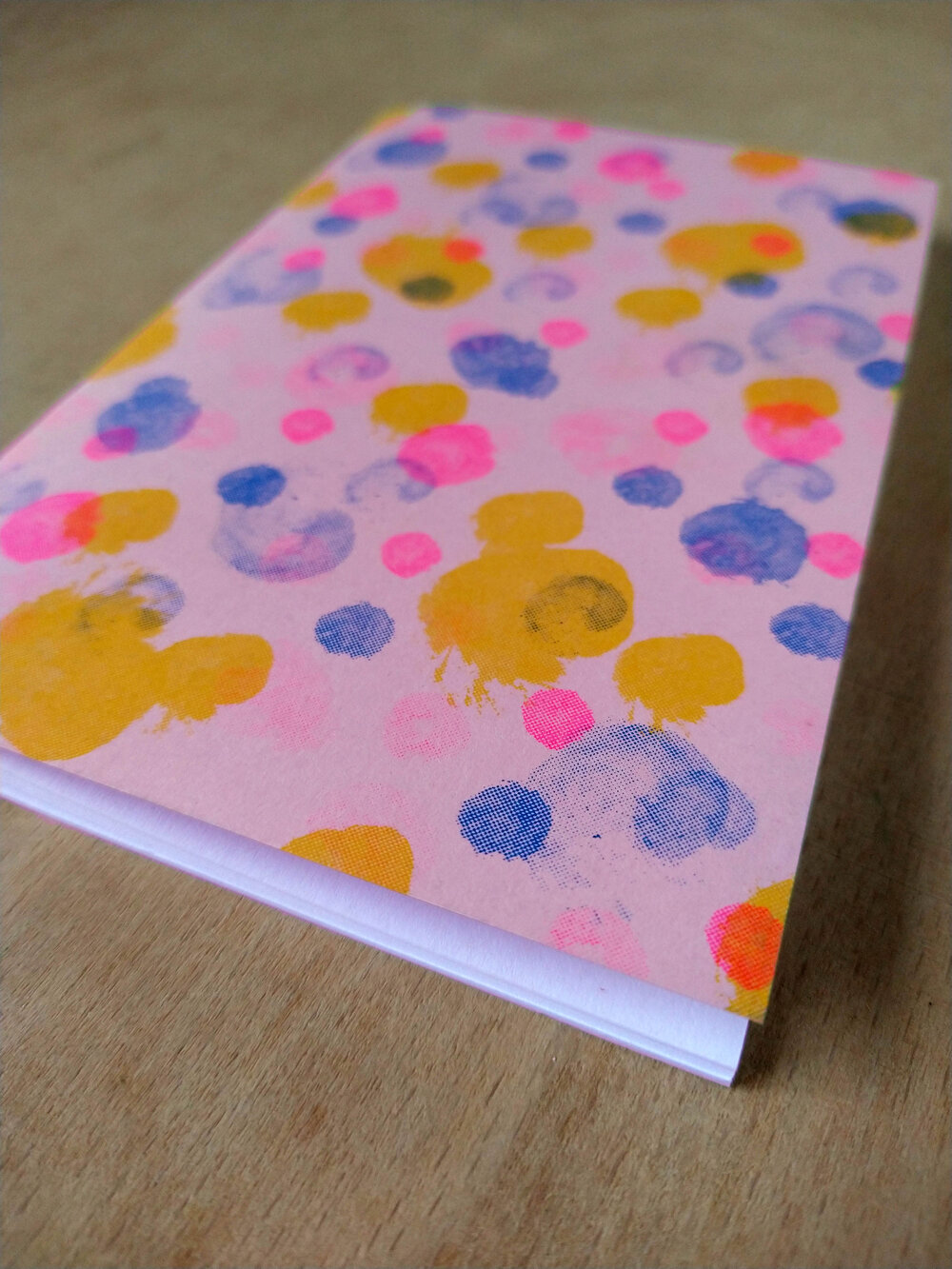 Riso Printed A6 Notebook, Design by Lucy