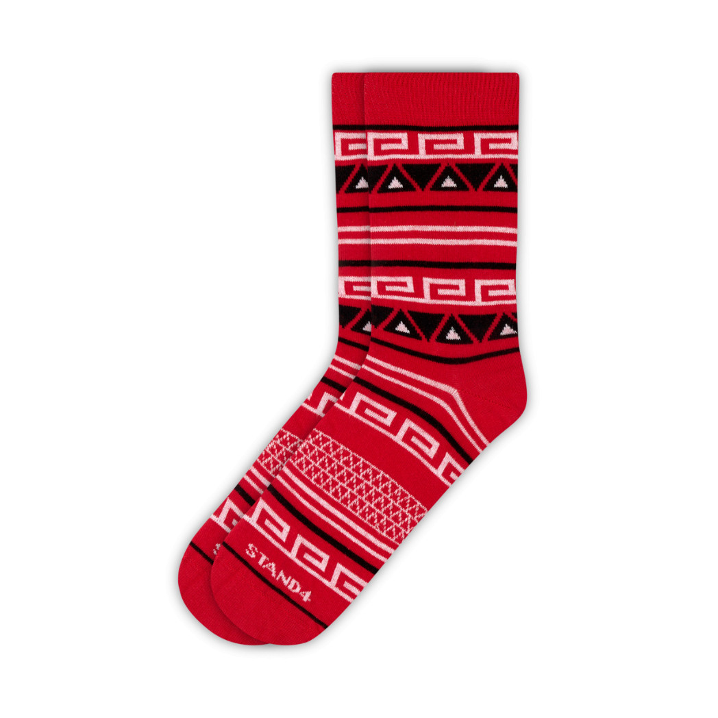 Aztec Sock - 3-8, Red