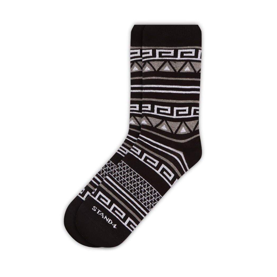 Aztec Sock - 9-12, Black