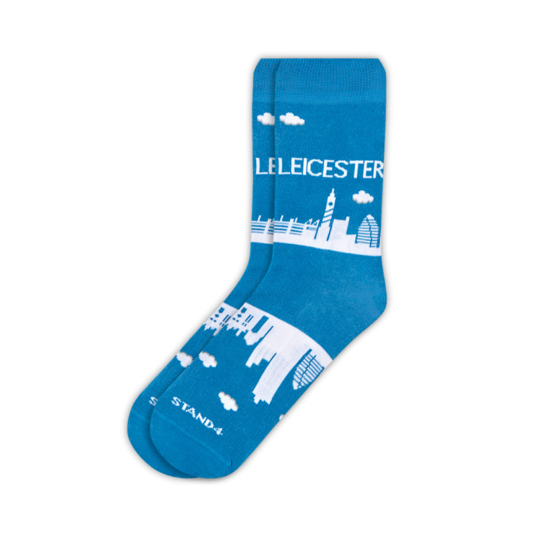 Leicester Blue Skyline Sock