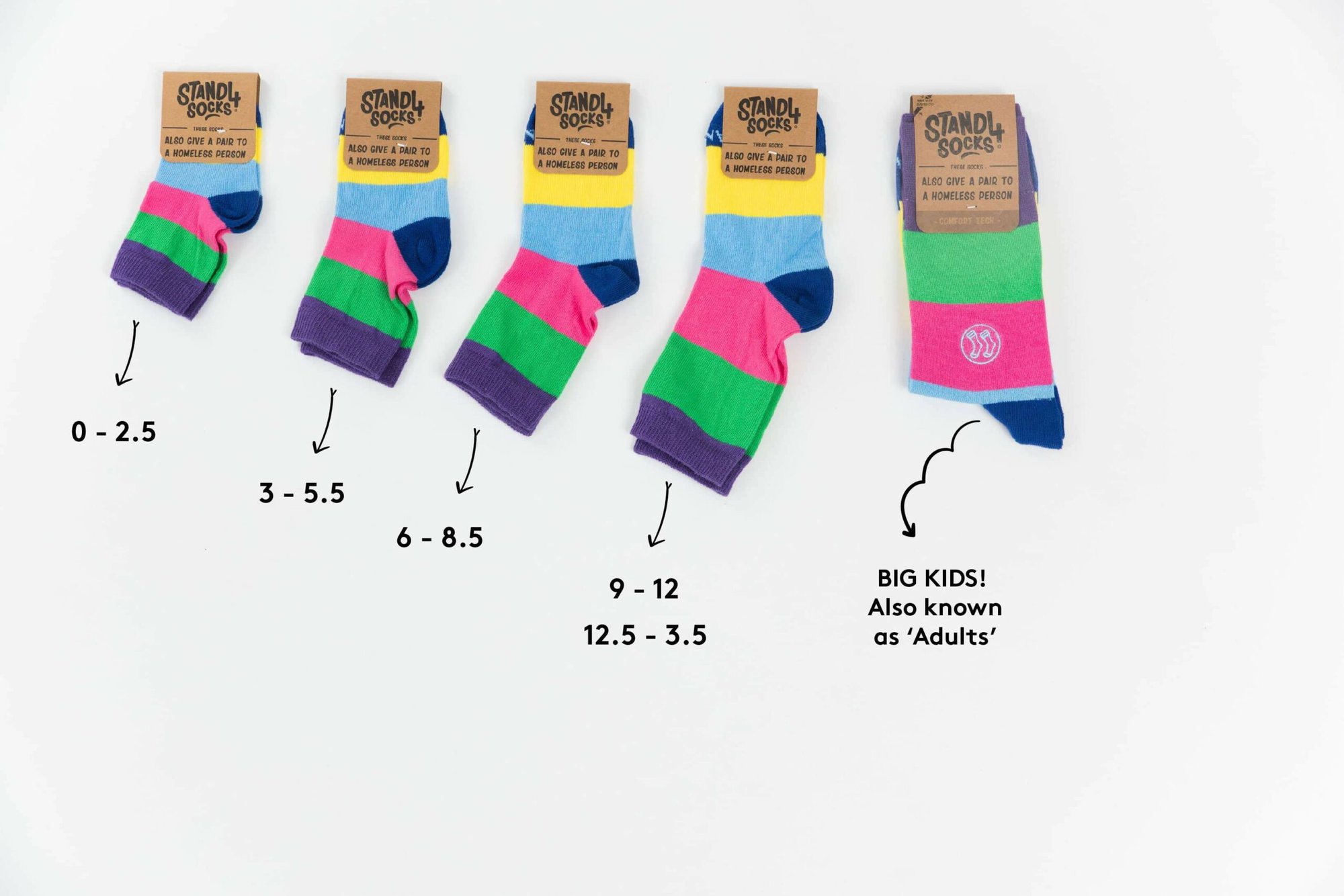 Mixed Colourful Kids Socks 4-pack