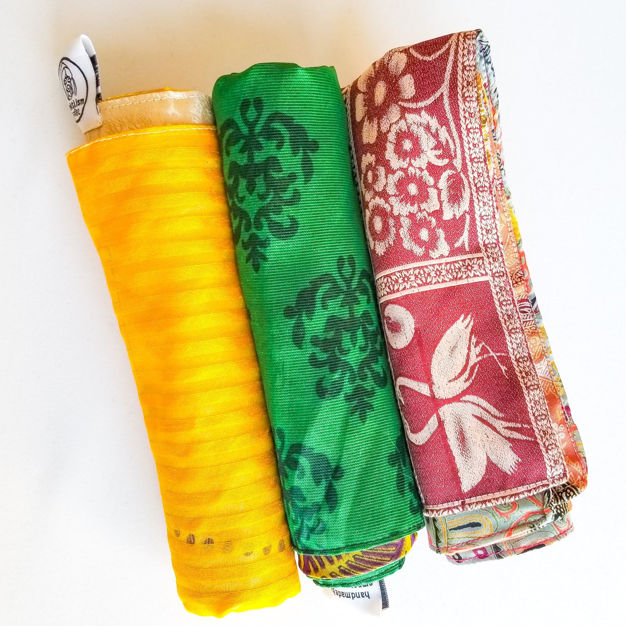 Set Of 3 Assorted Sari Gift Wraps, Mixed Sizes