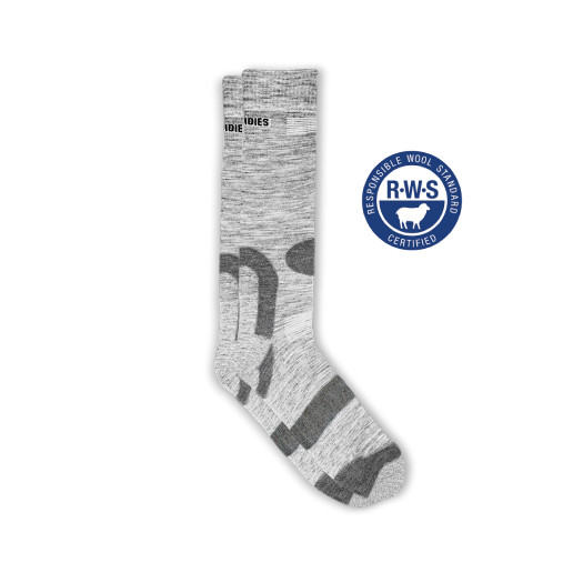 Abstract Grey Performance Wool Hiking Sock