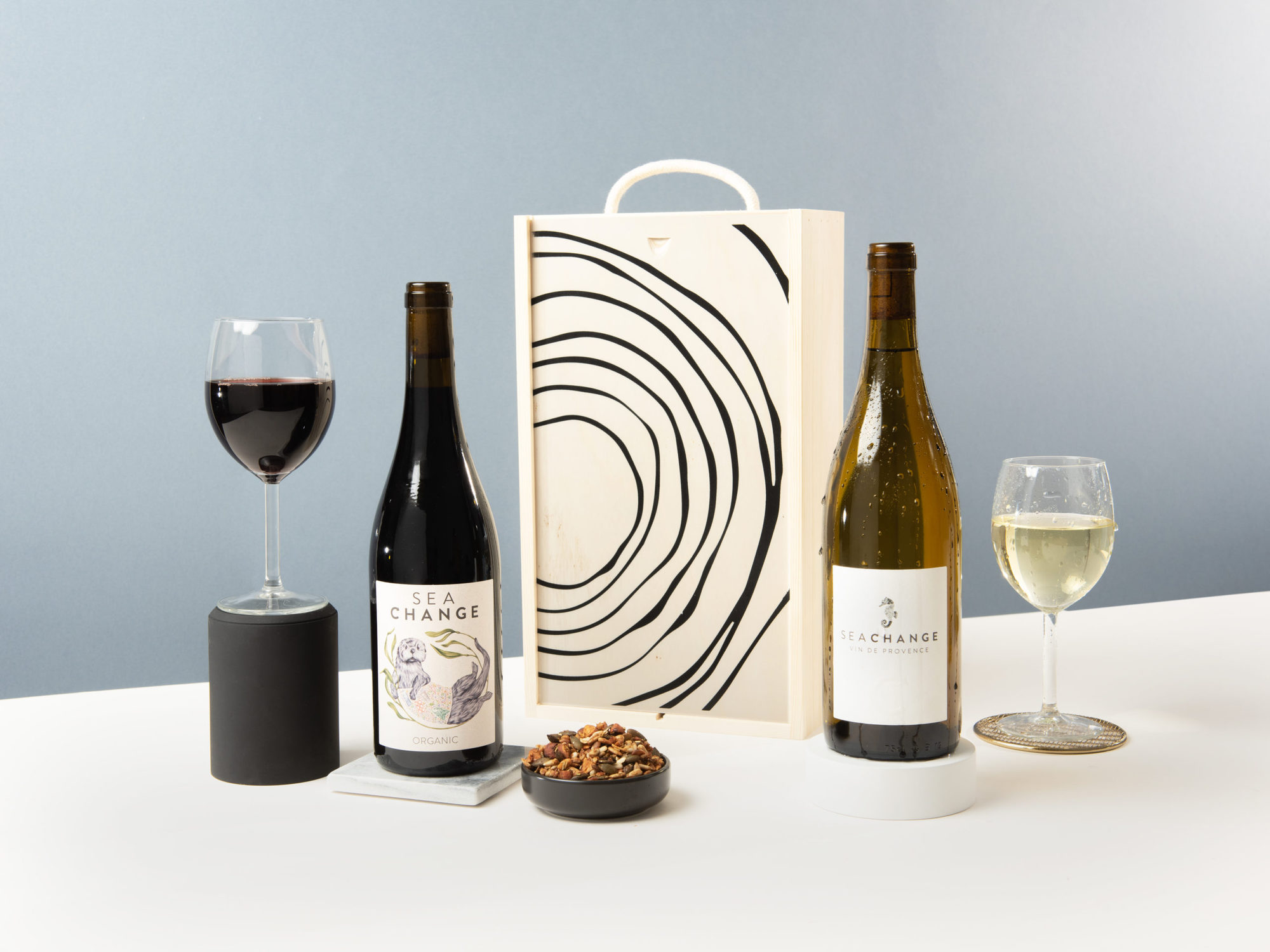 The Deluxe Wine Duo with Wooden Gift Box