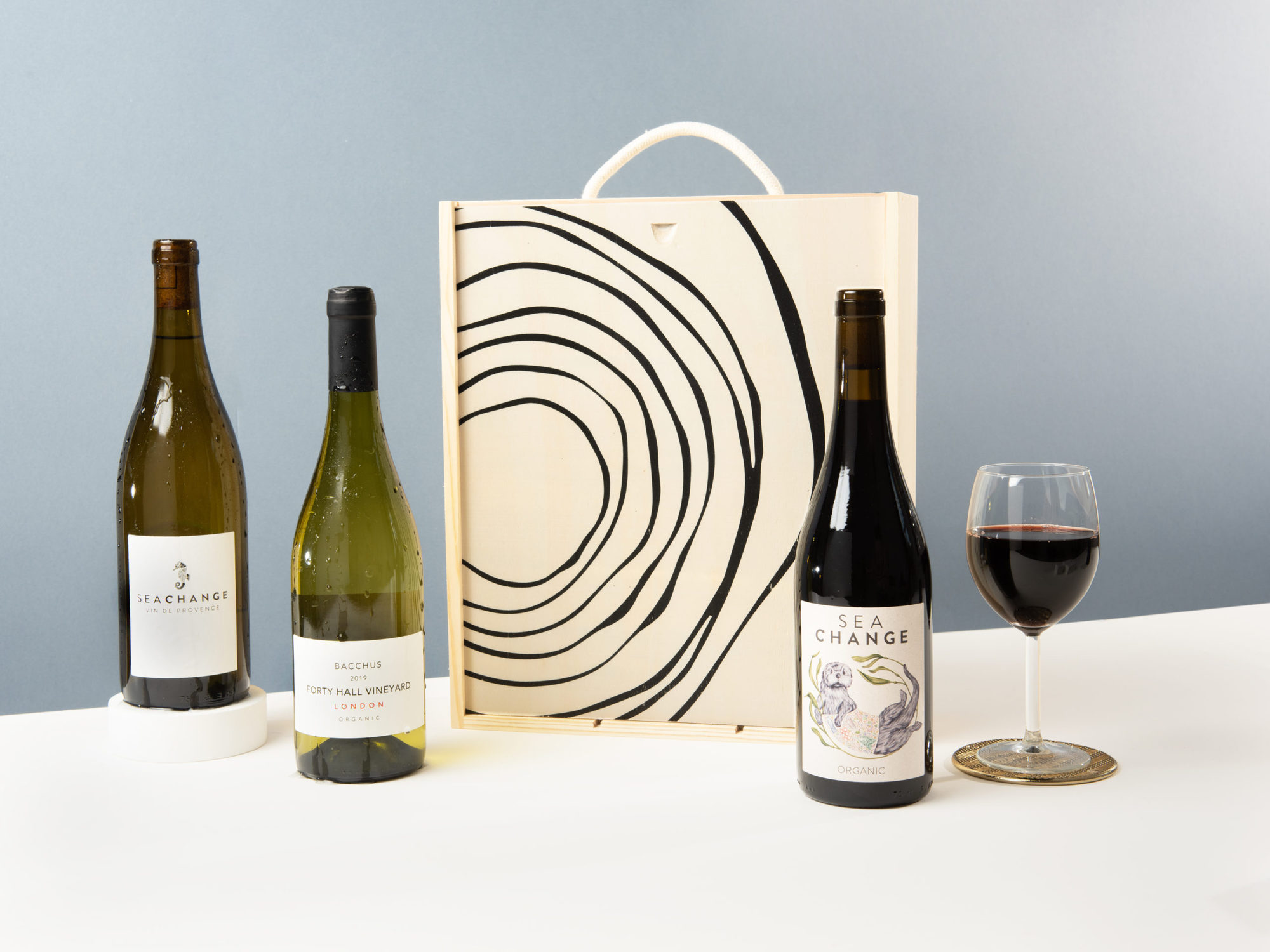 The Deluxe Wine Trio with Wooden Gift Box