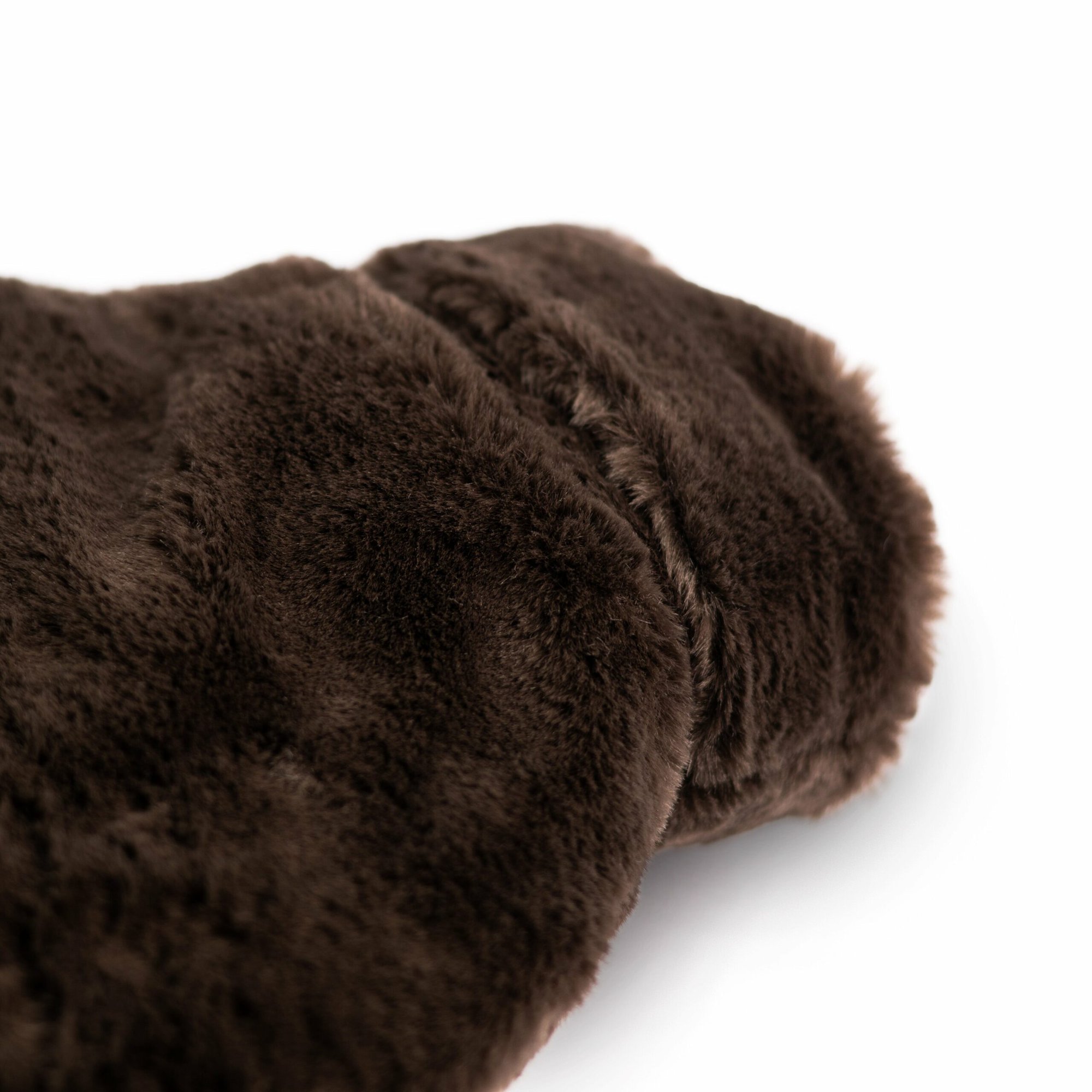 Dark Chocolate Hot Water Bottle - Made From Recycled Faux Fur