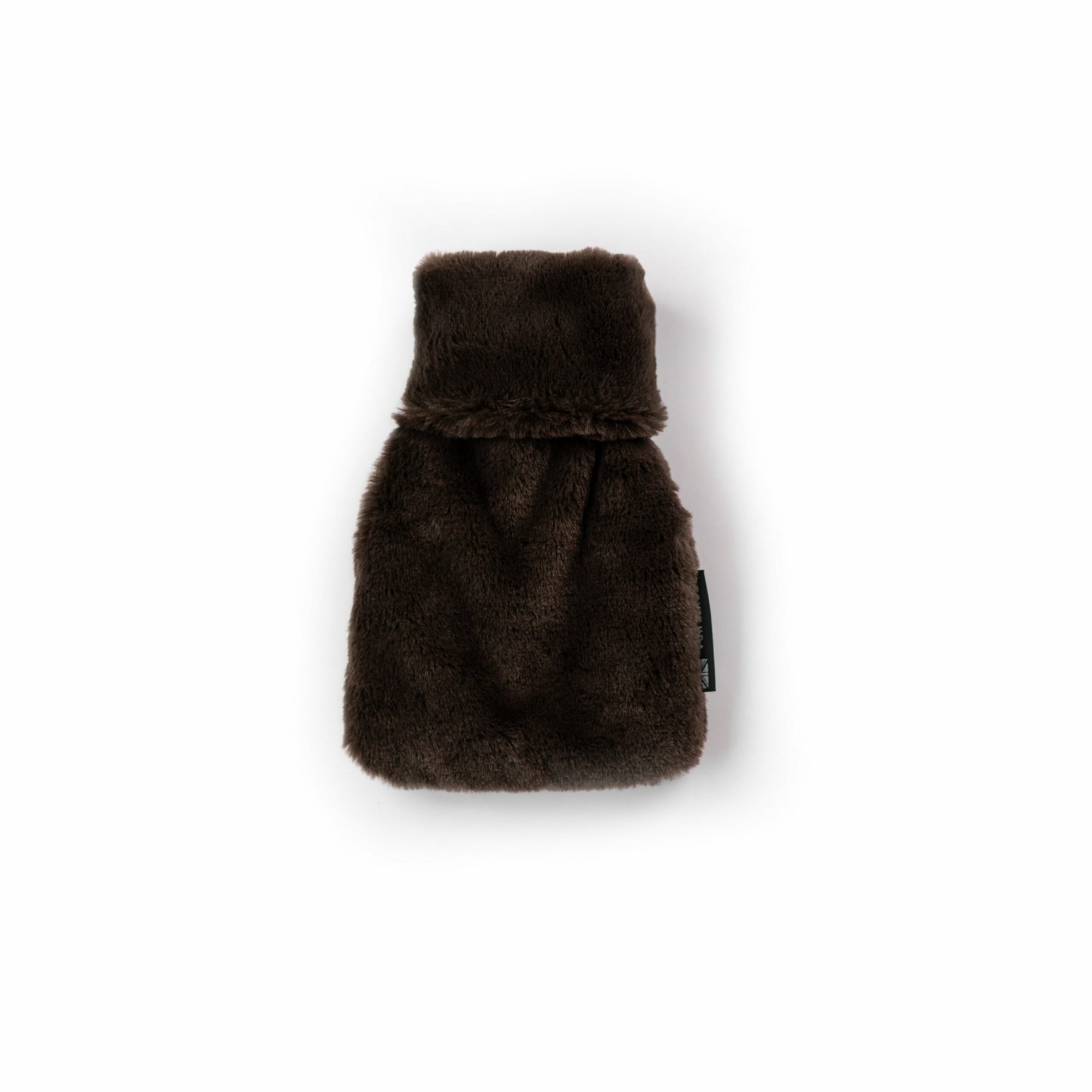 Mini Dark Chocolate Faux Fur Cover And 0.5 Litre Natural Rubber Hot Water Bottle