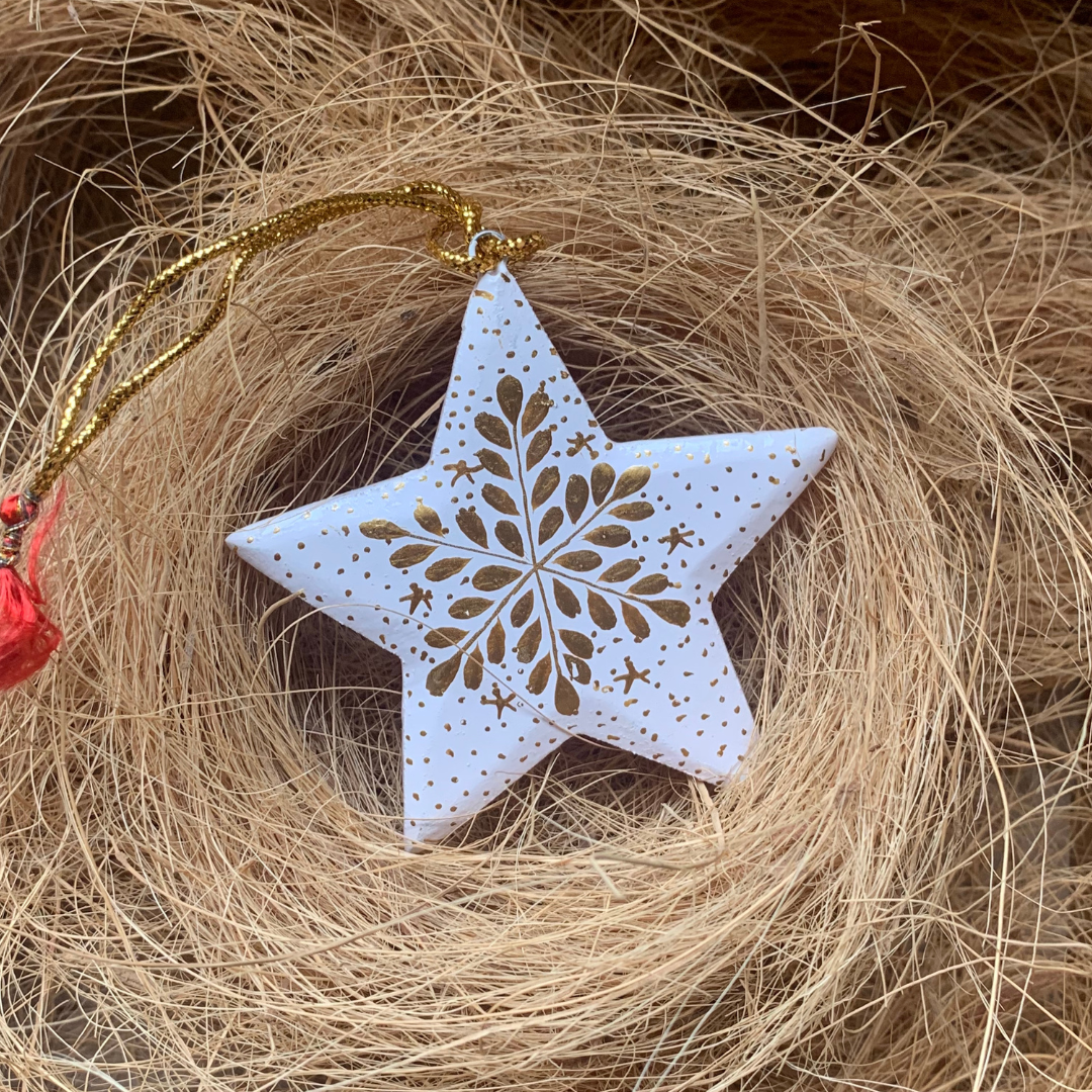 White Gold Snowflake - Star
