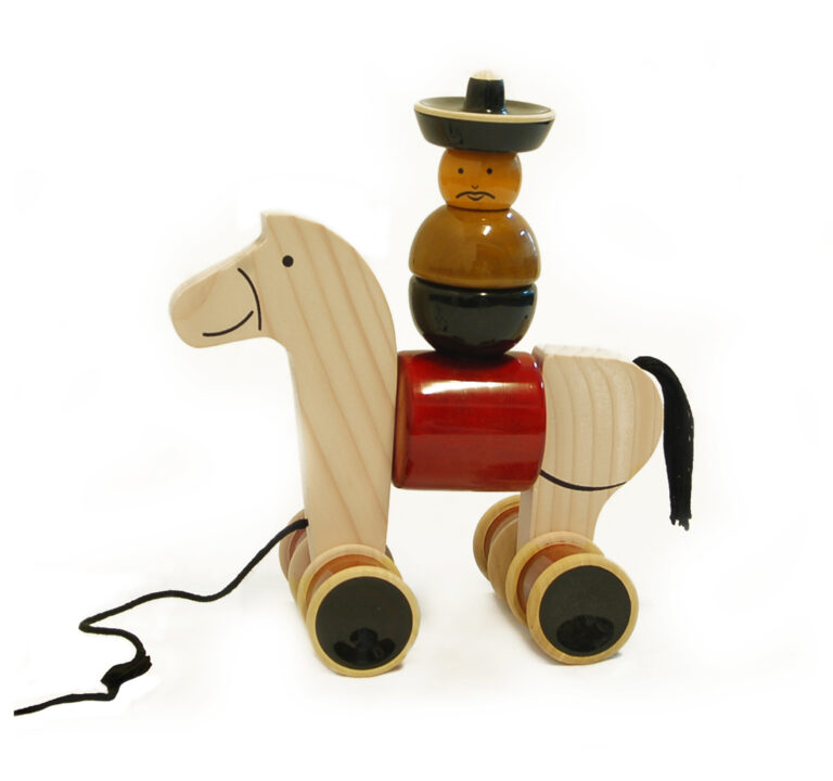 Hee Haw - Stack &amp; Pull Along Toy Horse Rider