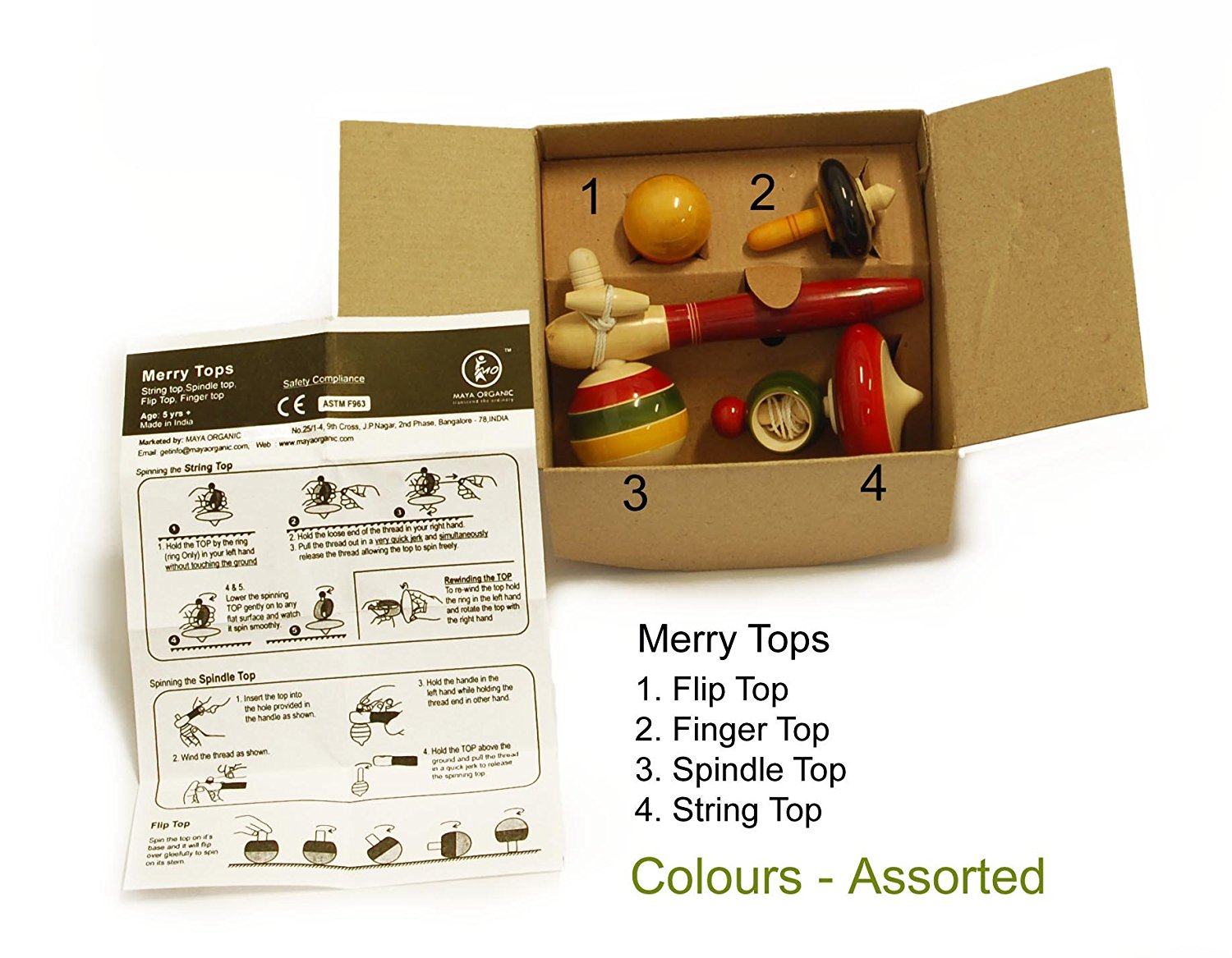 Merry Tops - Assorted Spinning Tops