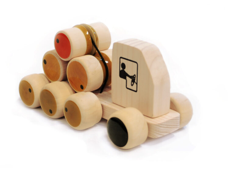 Rumbellory - Push Toy Lorry with Rotating Barrels