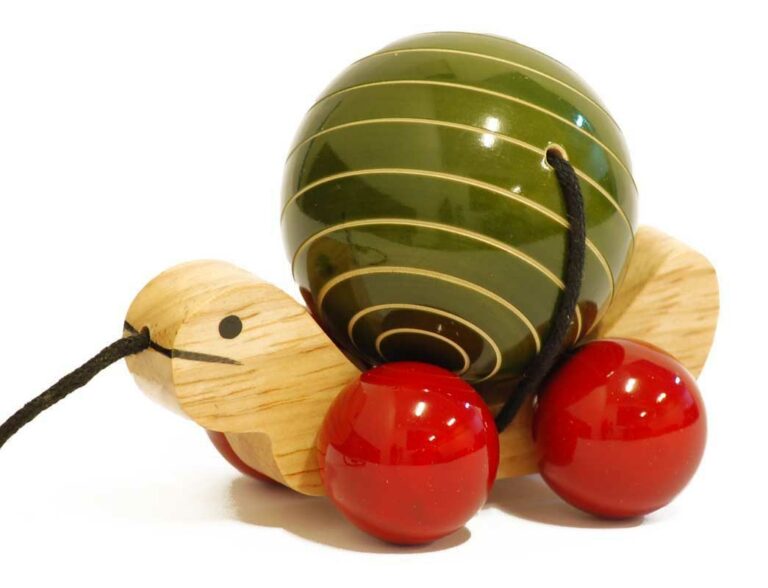 Tuttu Turtle - Pull Along Toy with Rotating Shell