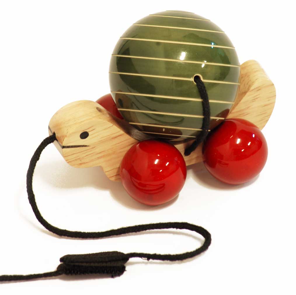 Tuttu Turtle - Pull Along Toy with Rotating Shell