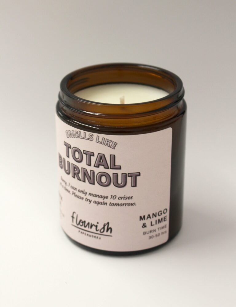 'smells Like Total Burnout' Soy Wax Candle