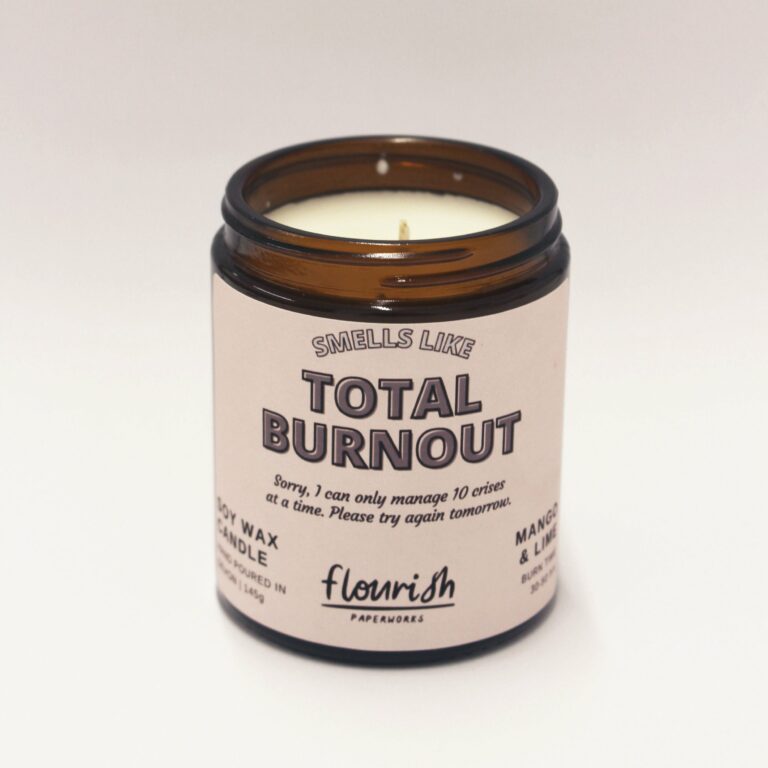 'smells Like Total Burnout' Soy Wax Candle