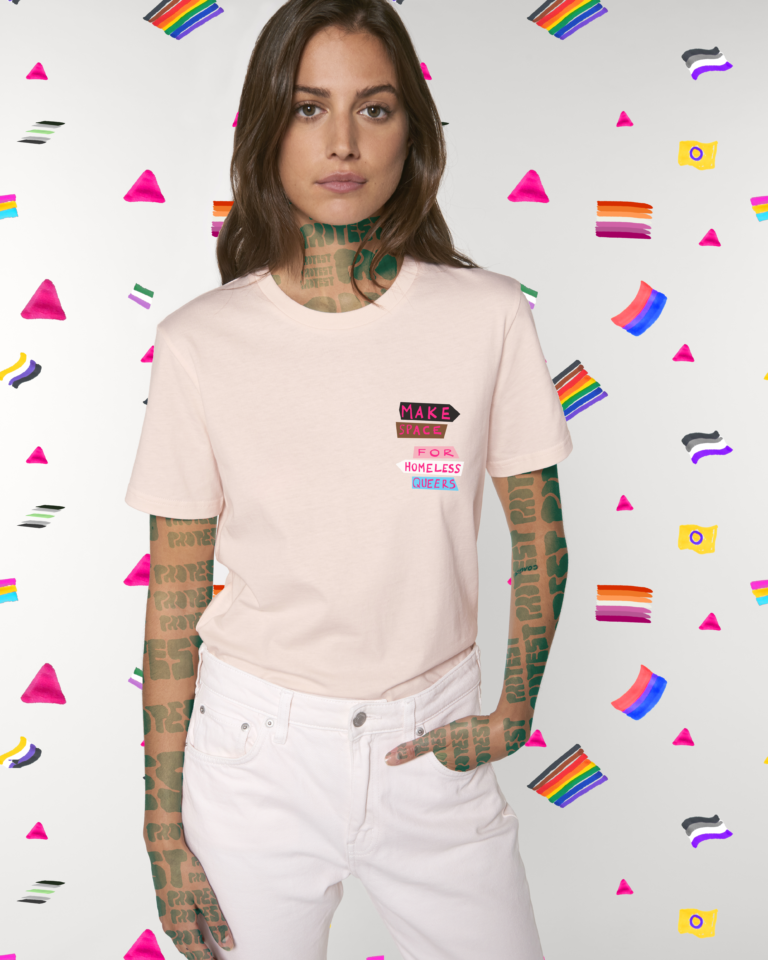 Make Space for Homeless Queers Organic Cotton Tee