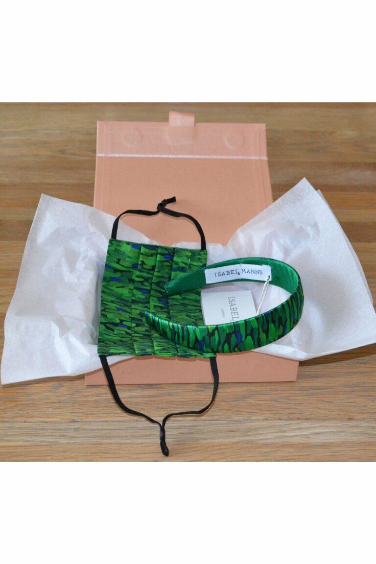 Flecked Emerald Mask and Headband Gift Box