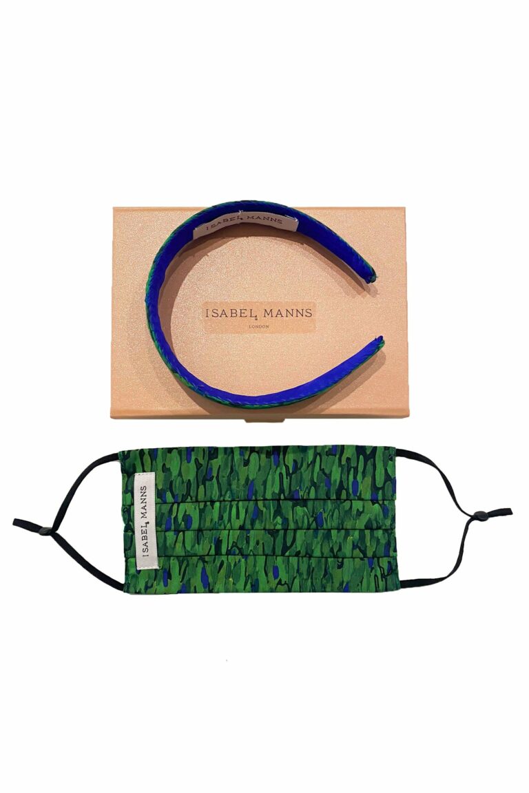 Flecked Emerald Mask and Headband Gift Box