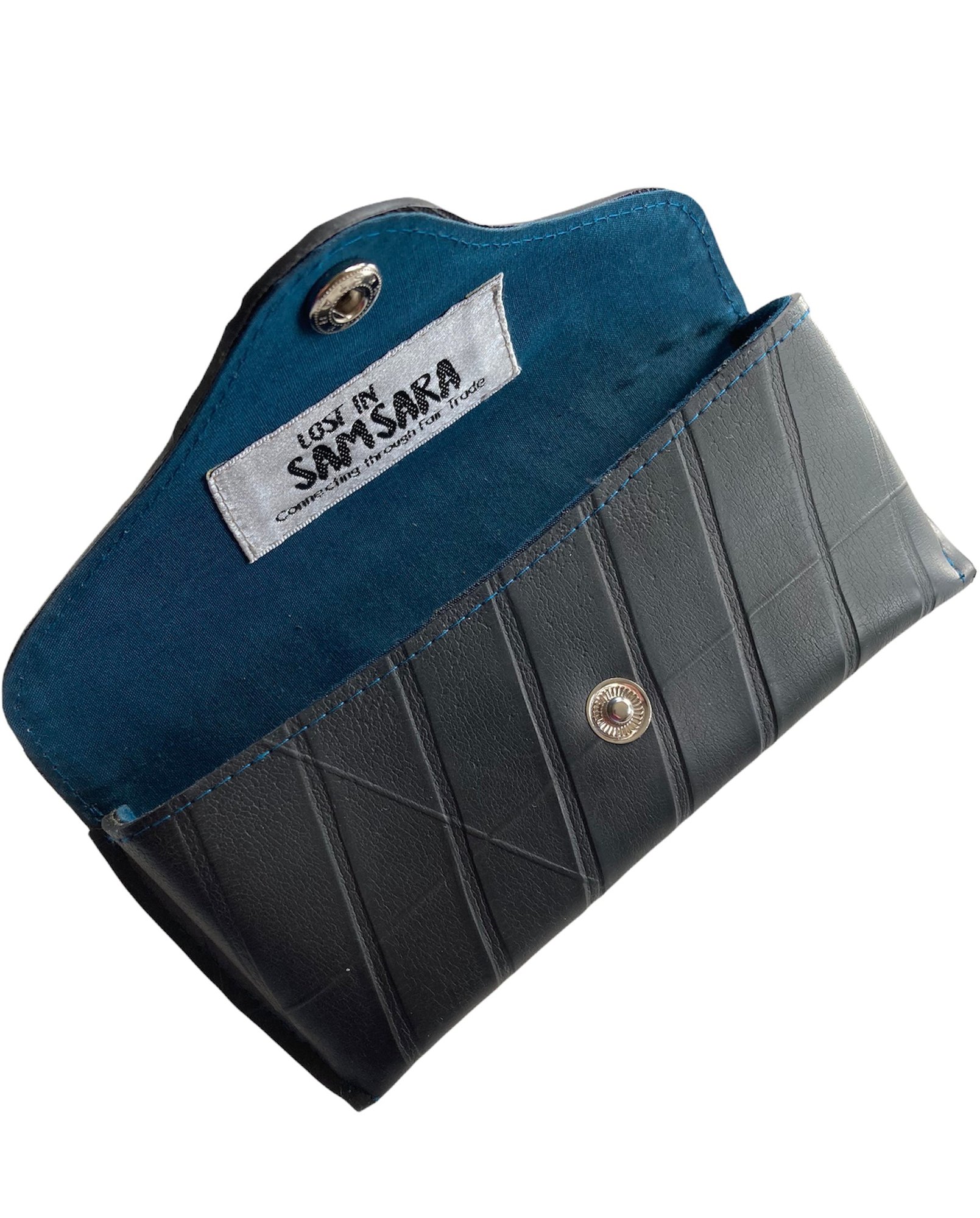 Upcycled Tyre Glasses Case - Peacock