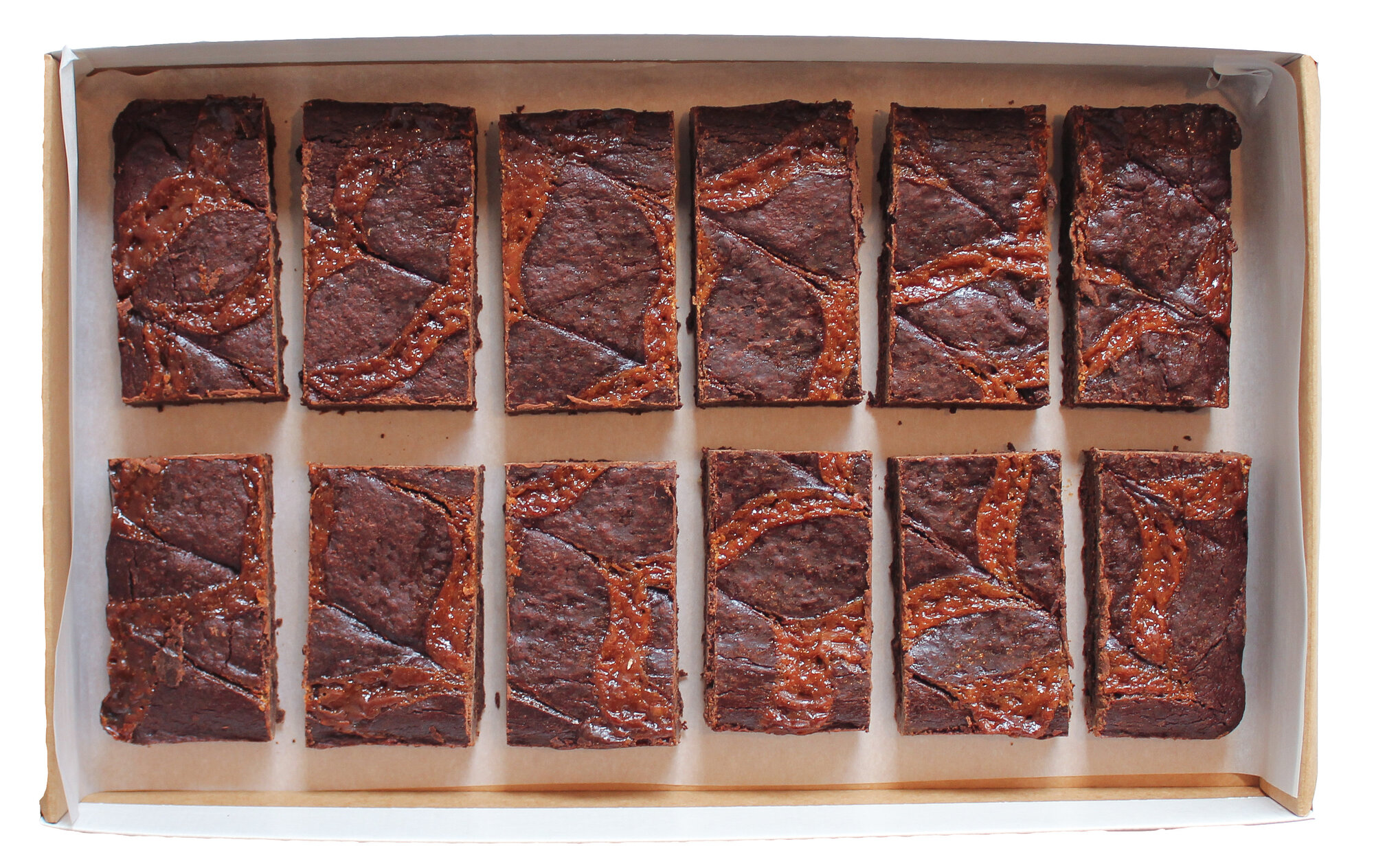 Letterbox Salted Caramel Brownies [flourless]