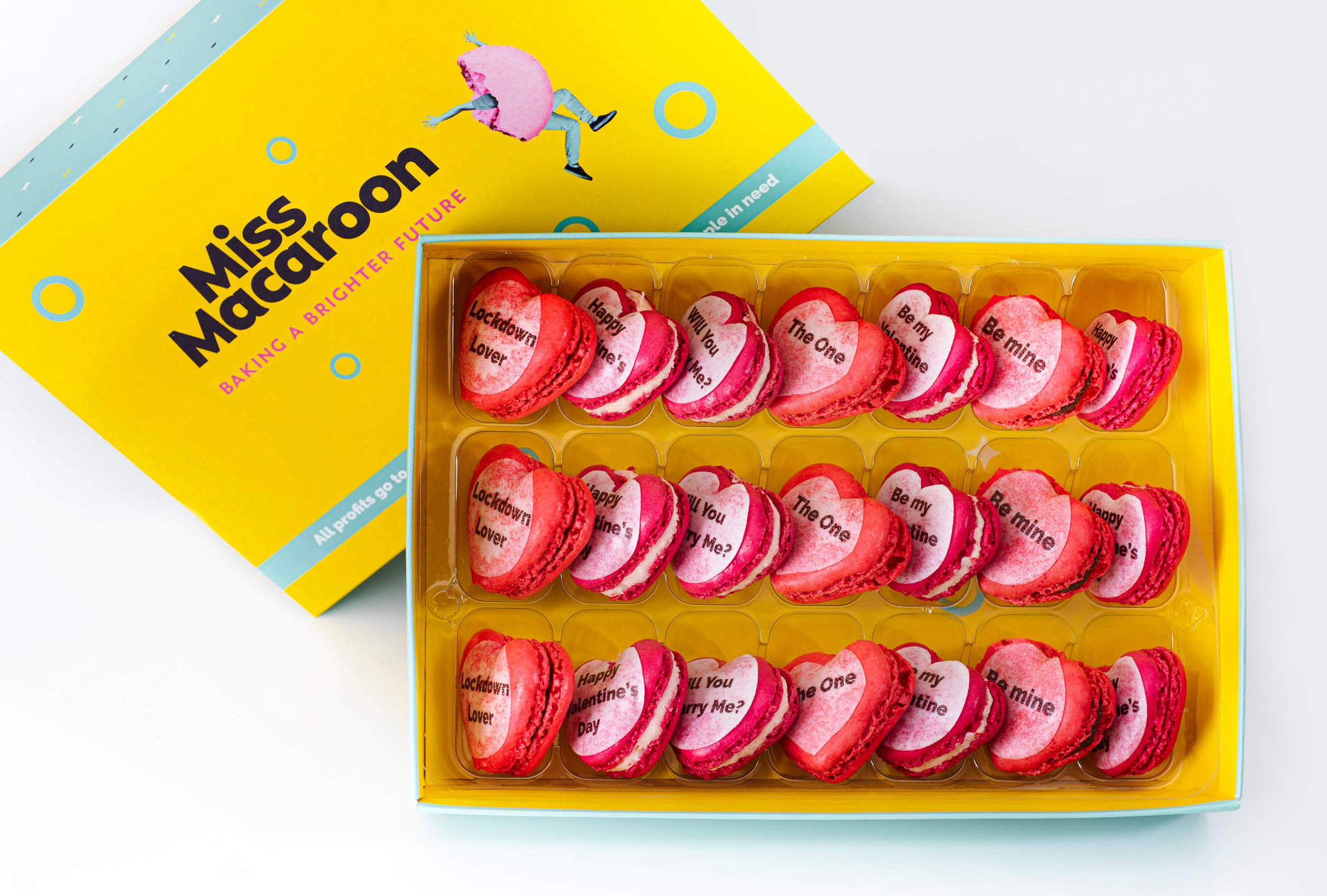 Printed Valentine's Heart Macaroons