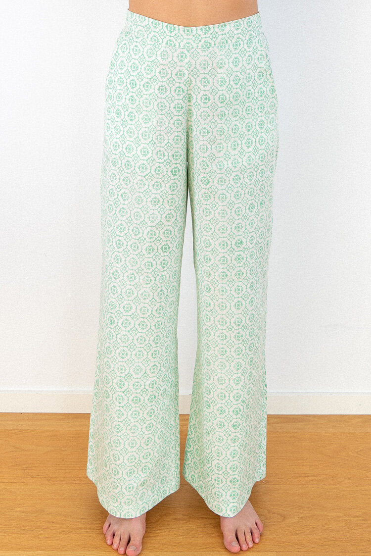 Jacqui Pyjama Trousers – Green Tile