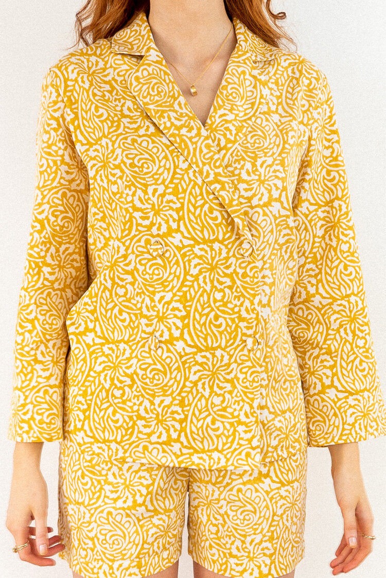 Shirley Pyjama Shirt - Golden Tropic