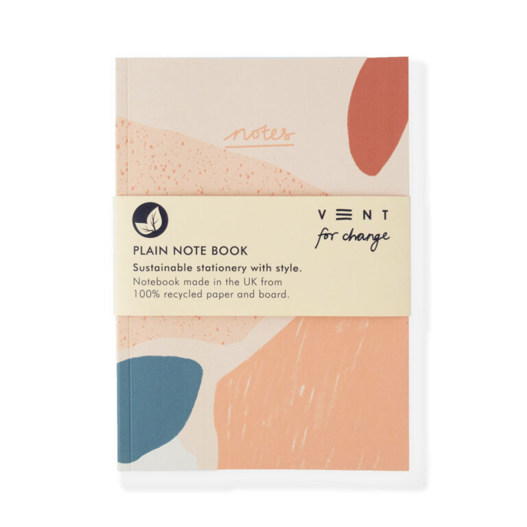 Recycled A5 NOTES Book – Plain Paper – Coral