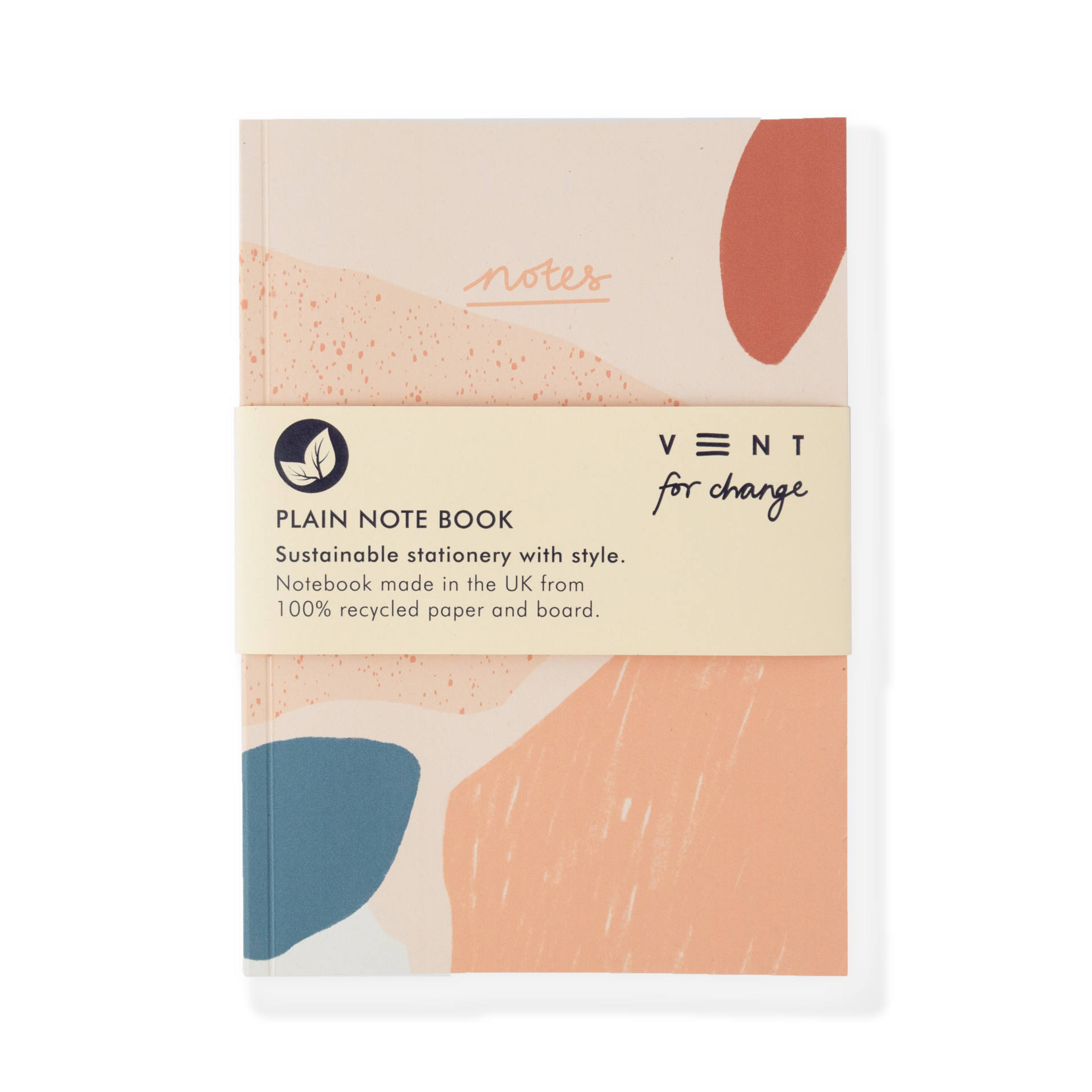 Recycled A5 NOTES Book – Plain Paper – Coral