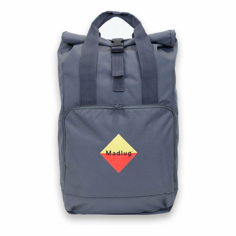 Grey Roll-top Backpack